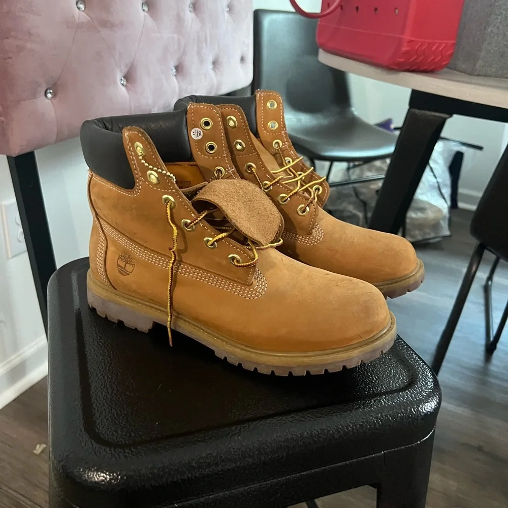 Timberland Men's Wheat Nubuck Lace-Up Work Boots